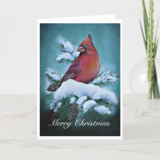 Red Cardinal Christmas greeting card