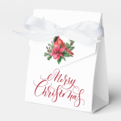 Red Cardinal Christmas Holiday Favor Boxes