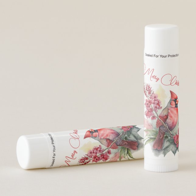 Red Cardinal Christmas Lip Balm (Front)