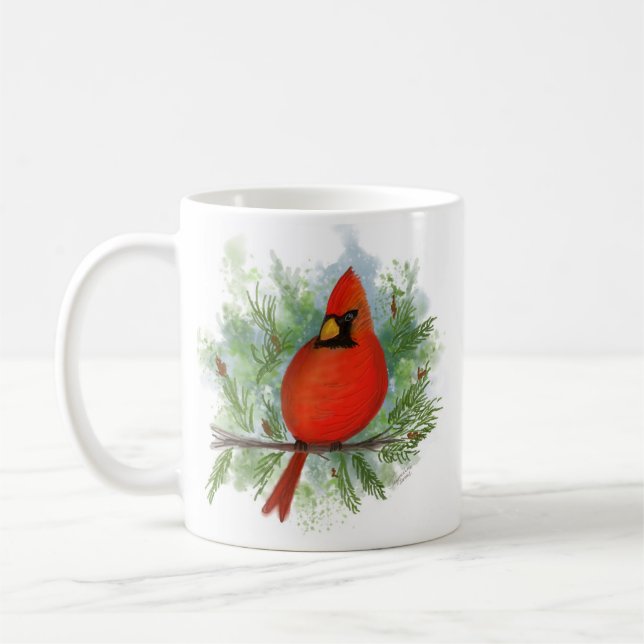 Red Cardinal Coffee Mug (Left)