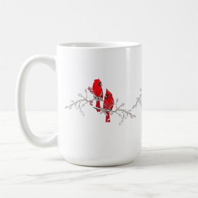 Red Cardinal  Coffee Mug (Left)