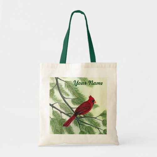 Red Cardinal _ Customizable Tote Bag