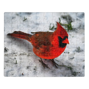 Red Cardinal Feathers and Plumage Jigsaw Puzzle