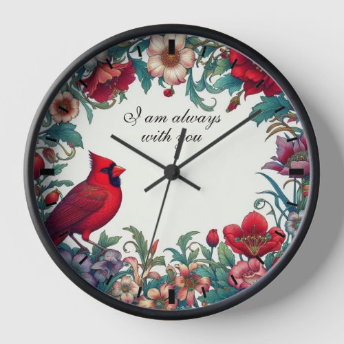Red Cardinal Gifts Sympathy Keepsake Memorial Clock