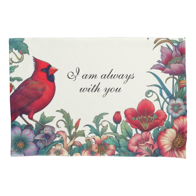 Red Cardinal Gifts Sympathy Keepsake Memorial Pillow Case (Front)