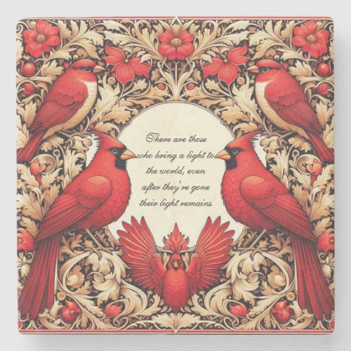 Red Cardinal Gifts Sympathy Memorial Keepsake Stone Coaster