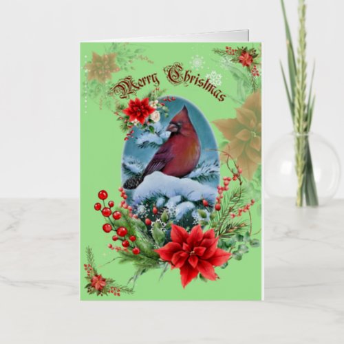 Red cardinal greeting card