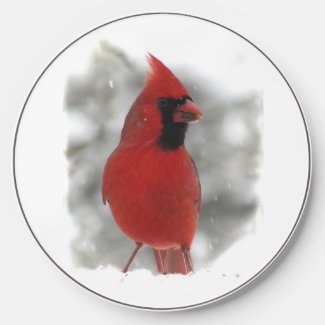 Red Cardinal in Snow Wireless Charger