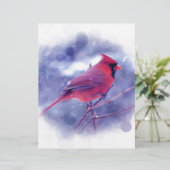 Red Cardinal in the Blizzard (Standing Front)