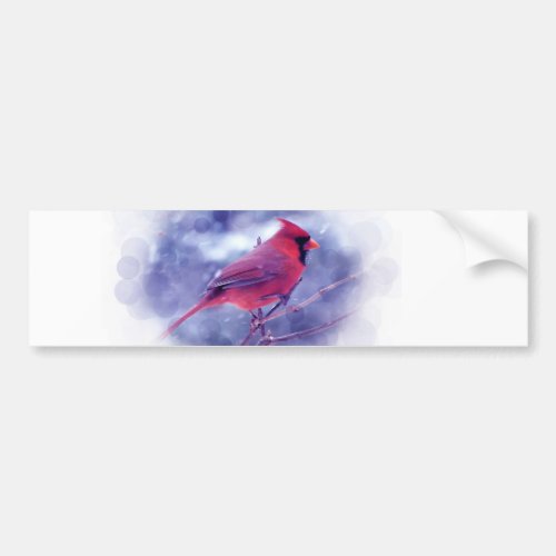 Red Cardinal in the Blizzard Bumper Sticker