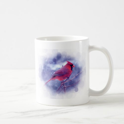 Red Cardinal in the Blizzard Coffee Mug