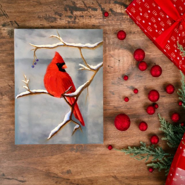 Red Cardinal in the Snow  Acrylic Print (Creator Uploaded)
