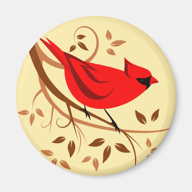 Red Cardinal Magnet (Front)