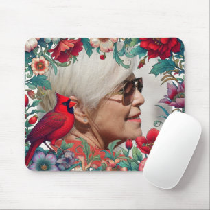 Red Cardinal Memorial Keepsake PHOTO Mouse Pad
