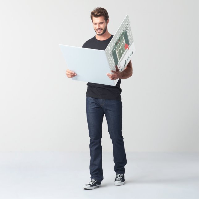 Red Cardinal Merry Christmas Card (In Situ)