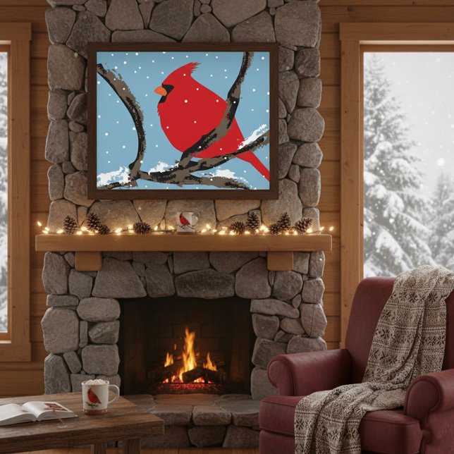 Red Cardinal On A Branch Poster (Creator Uploaded)