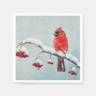 Red Cardinal Paper Napkin