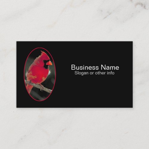 Red Cardinal Perched on a Tree Branch Business Card