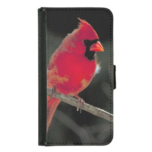 Red Cardinal Perched on a Tree Branch Samsung Galaxy S5 Wallet Case