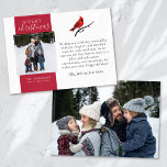Red Cardinal Photo Merry Christmas Holiday Card<br><div class="desc">Send love to family and friends with this photo holiday card.</div>