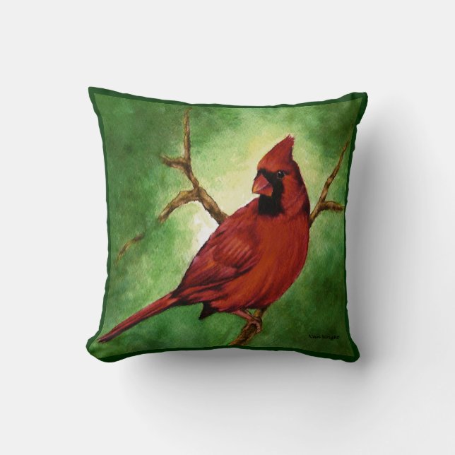 Red Cardinal Pillow (Front)