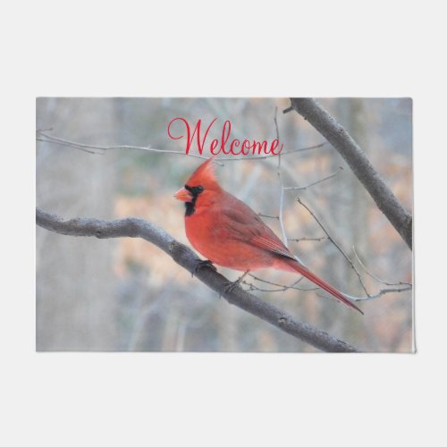 Red Cardinal Profile Doormat