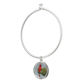 Red Cardinal Protector Maui Hawaii Guardian  Bangle Bracelet