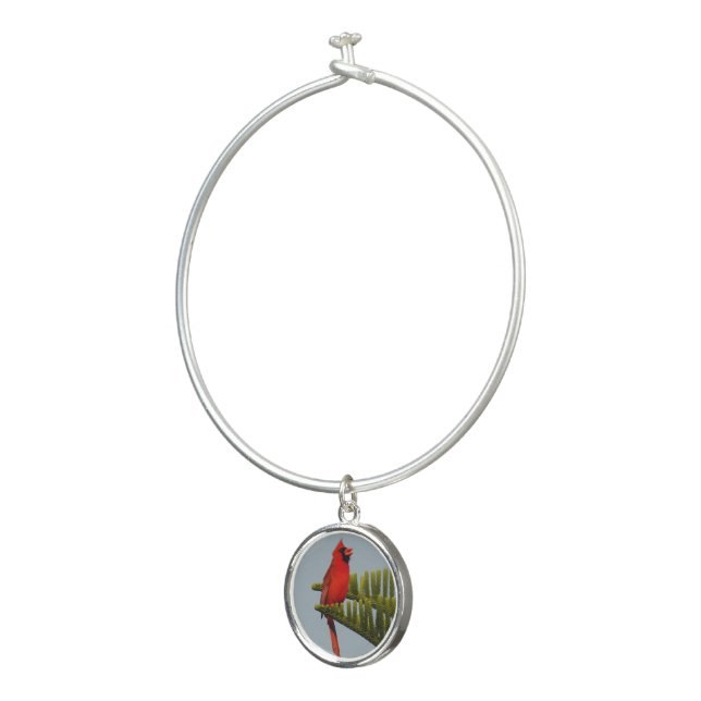 Red Cardinal Protector Maui Hawaii Guardian  Bangle Bracelet (3/4)