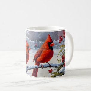 Red Cardinal Songbirds Coffee Mug