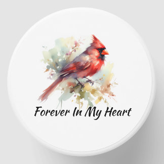 Red Cardinal Sympathy Forever Personalize Mini Candle Favors