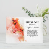 Red Cardinal Sympathy Funeral Thank You Card | Zazzle