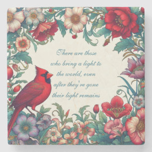 Red Cardinal Sympathy Gifts Memorial Keepsake Stone Coaster