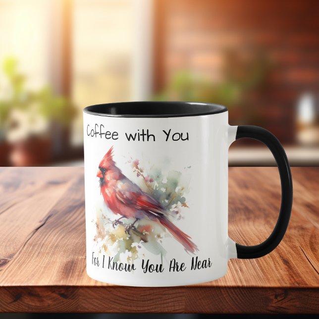 Red Cardinal ''Sympathy'' Mug (Personalize Add your own wording)