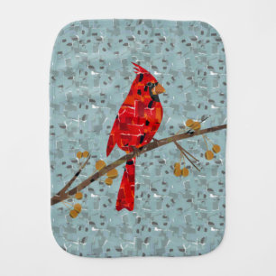 Red Cardinal , the bird of Christmas Burp Cloth