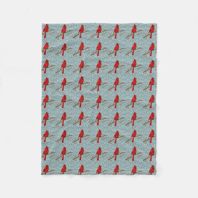 Red Cardinal , the bird of Christmas Fleece Blanket (Front)