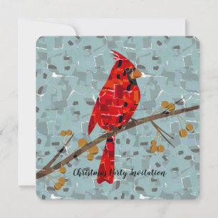 Red Cardinal , the bird of Christmas Invitation