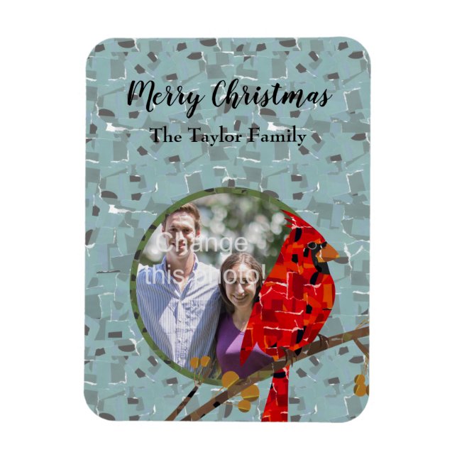 Red Cardinal , the bird of Christmas Magnet (Vertical)