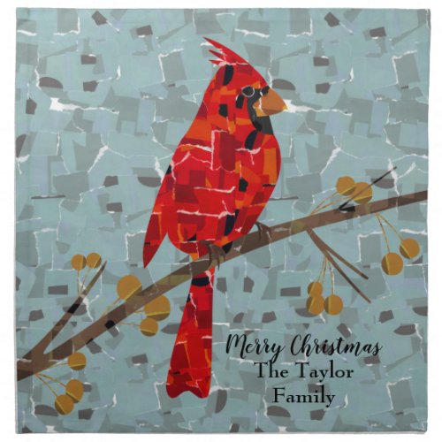 Red Cardinal  the bird of Christmas Napkin