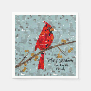 Red Cardinal , the bird of Christmas Paper Napkins