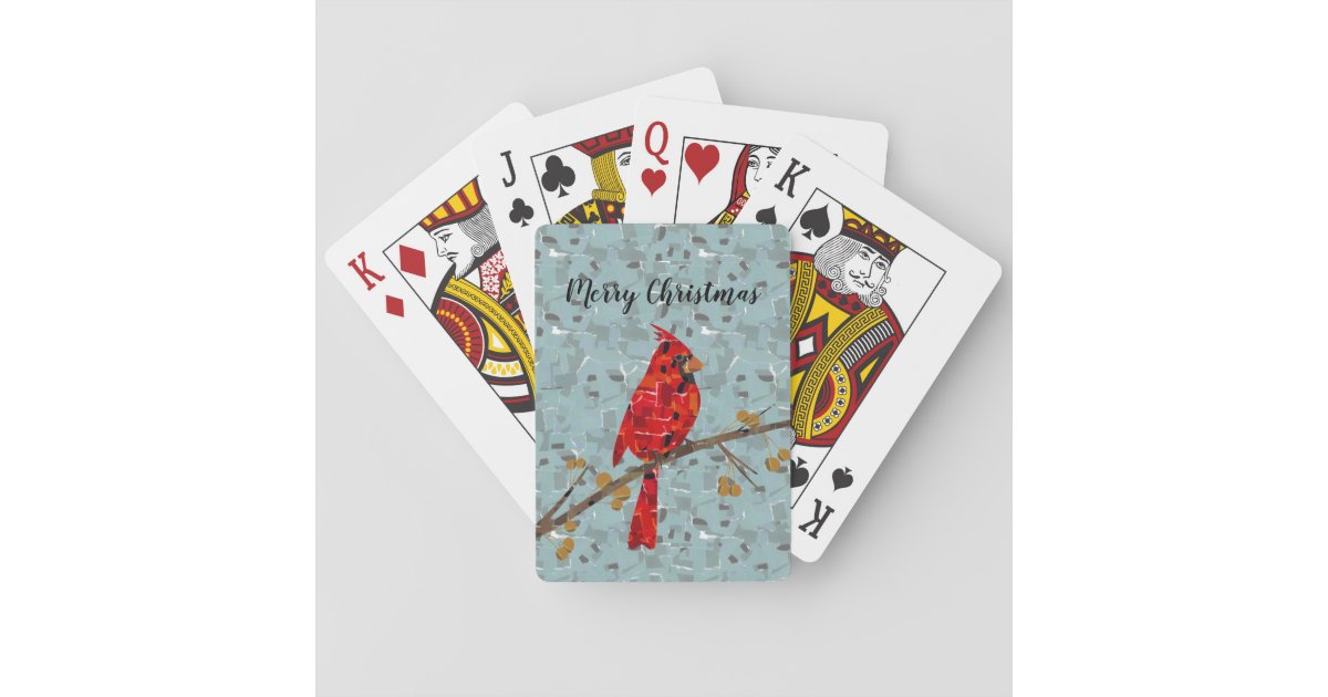 Red Cardinal , the bird of Christmas Playing Cards | Zazzle