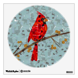 Red Cardinal , the bird of Christmas Wall Sticker