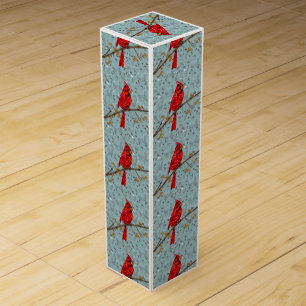 Red Cardinal , the bird of Christmas Wine Box