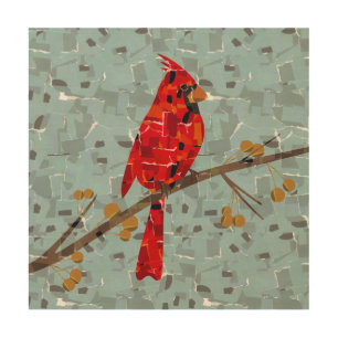 Red Cardinal , the bird of Christmas Wood Wall Decor