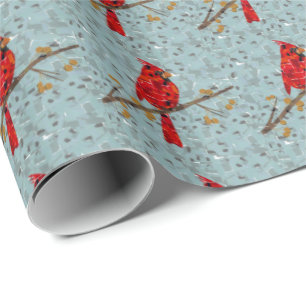 Red Cardinal , the bird of Christmas Wrapping Paper