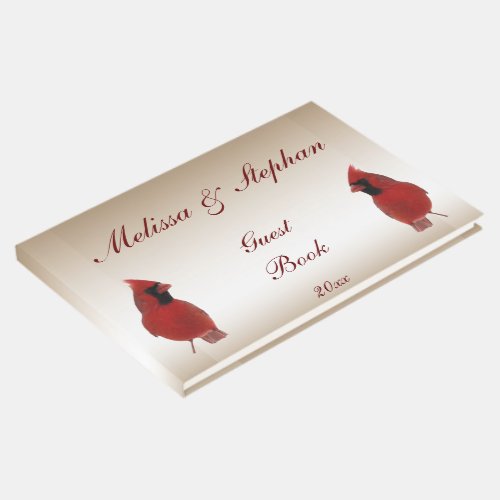 Red Cardinal Wedding Guest Book
