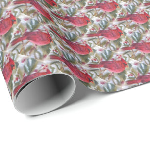 RED CARDINAL WRAPPING PAPER