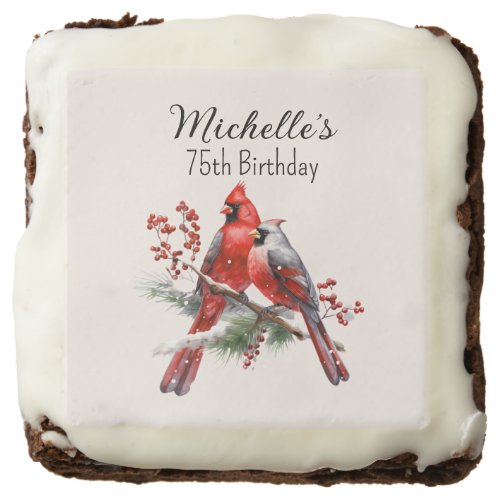 Red Cardinals 75th Birthday  Brownie