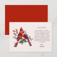 Red Cardinals Berries Birthday