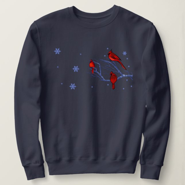 Red Cardinals Christmas Gift Sweatshirt (Design Front)