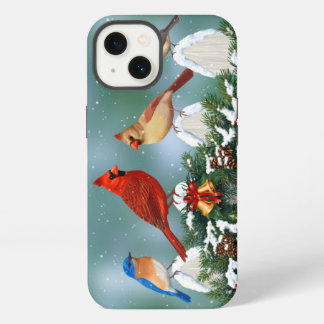 Red Cardinals Holiday Birds & Christmas Garland iPhone 13 Case